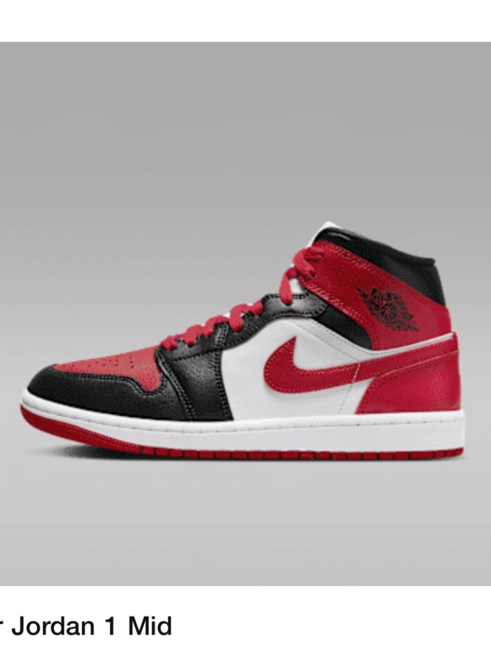 Nike Air Jordan 1 Mid - Red/Black/White